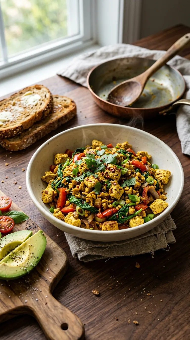 Vegan breakfast ideas Tofu Breakfast Scramble