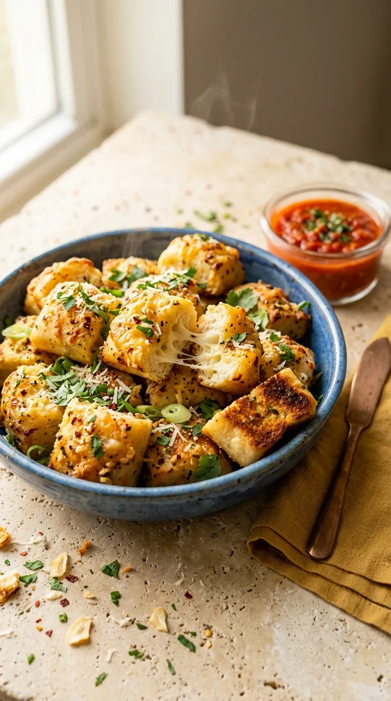 vegetarian spicy bites recipes Chili Garlic Bread Bites