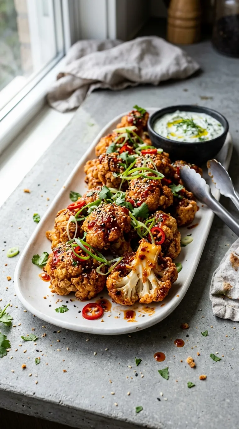 vegetarian spicy bites recipes Crispy Chili Cauliflower