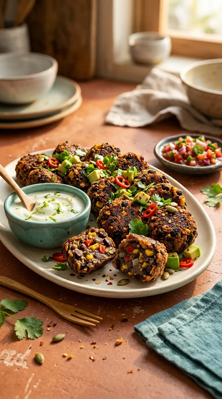 vegetarian spicy bites recipes Fiery Black Bean Bites