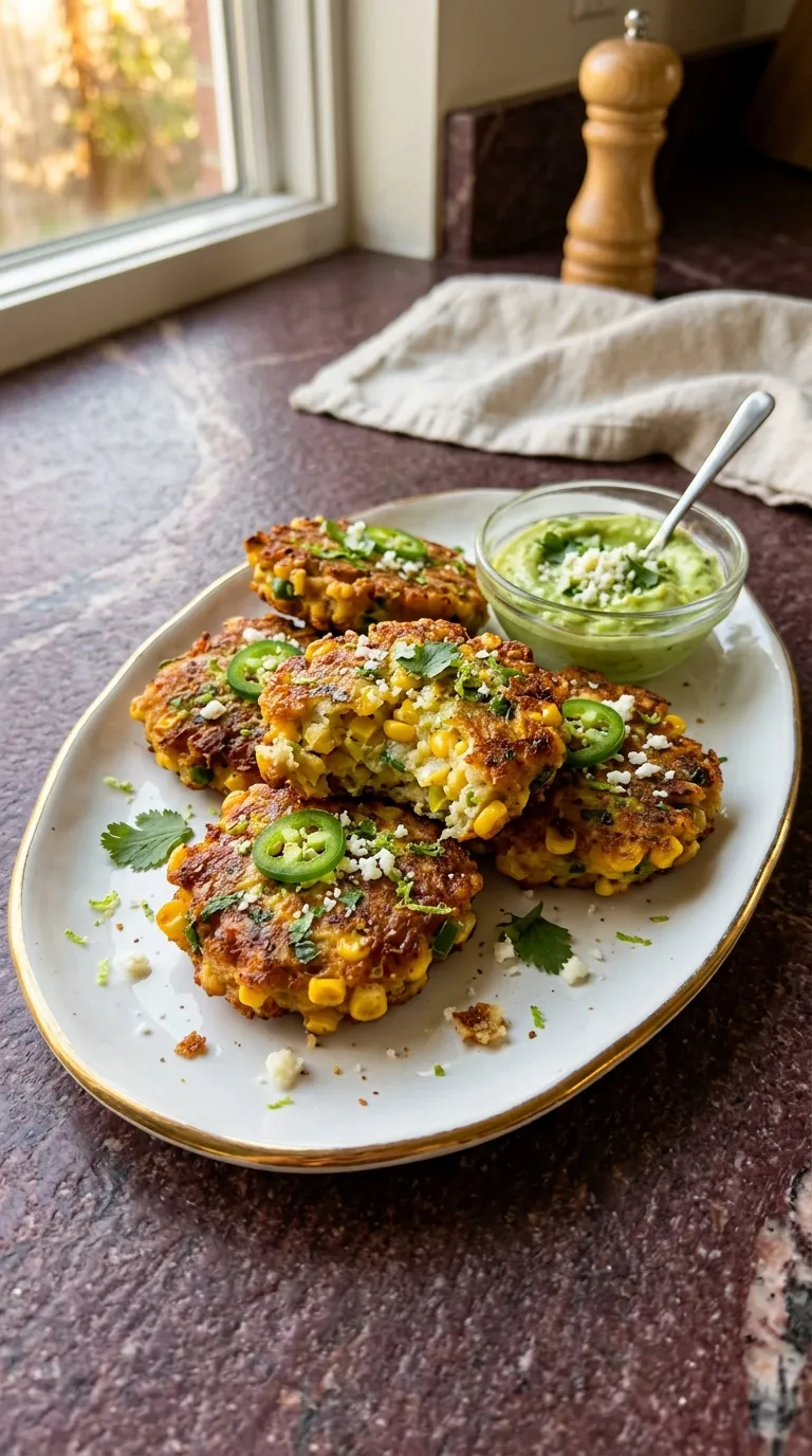 vegetarian spicy bites recipes Jalapeño Corn Fritters