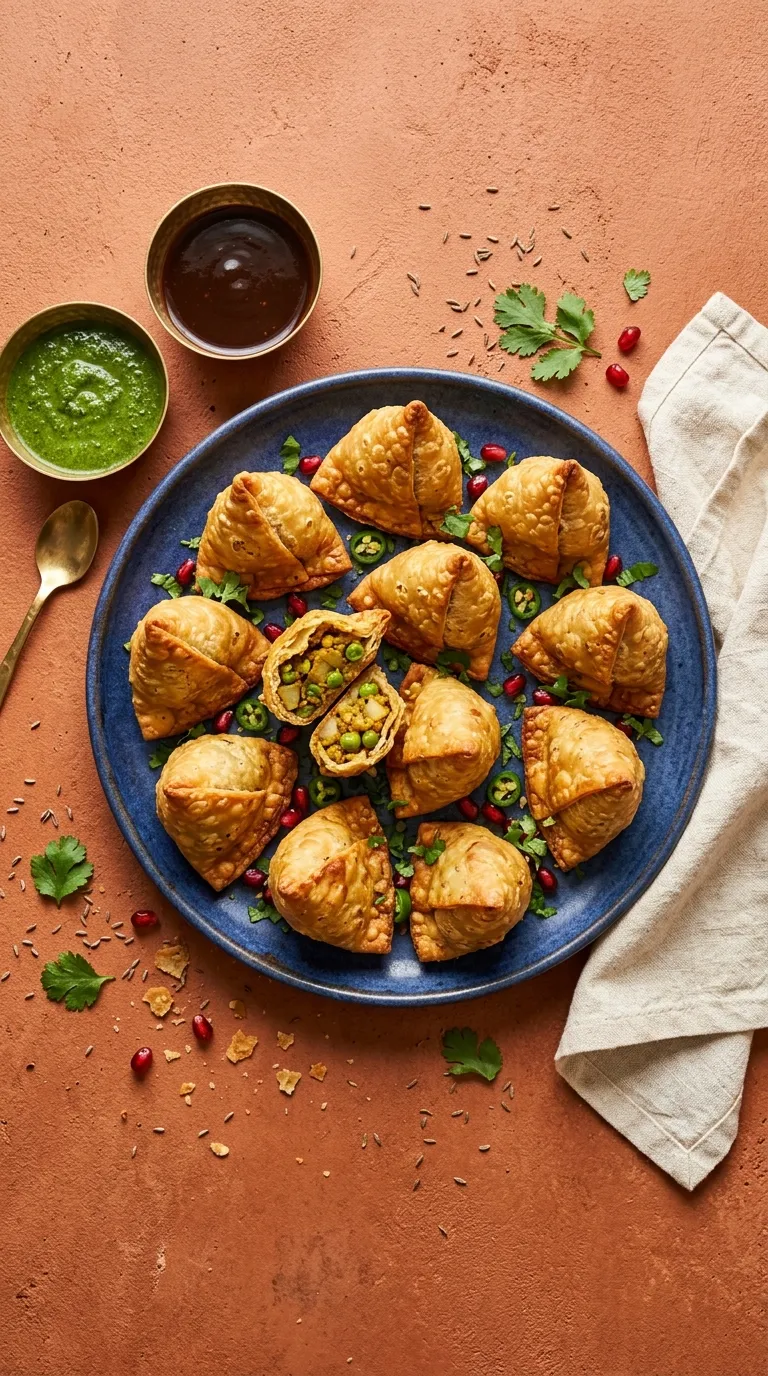 vegetarian spicy bites recipes Masala Potato Samosas
