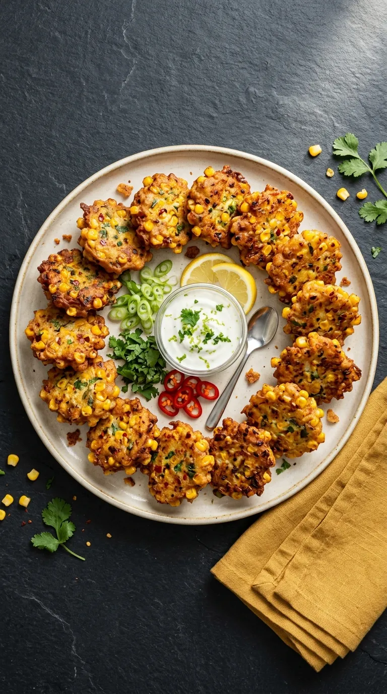 vegetarian spicy bites recipes Spicy Corn Fritters