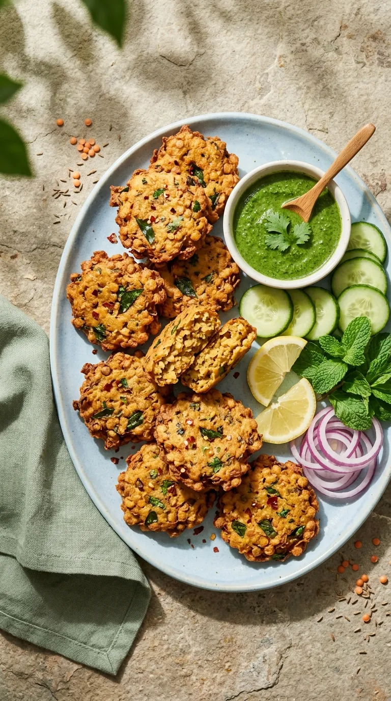 vegetarian spicy bites recipes Spicy Lentil Fritters