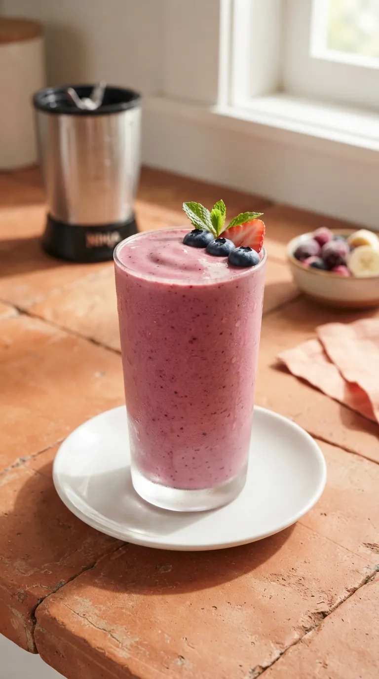 5 minute breakfast ideas no cook Berry Banana Smoothie