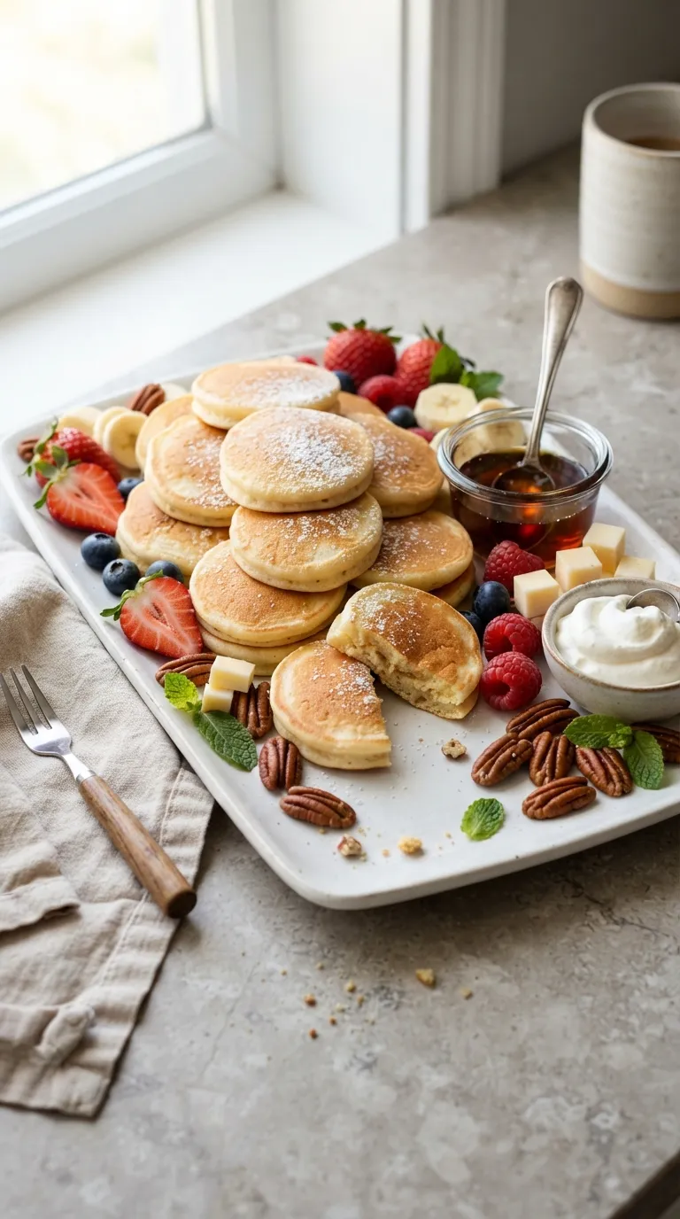 Breakfast charcuterie board ideas Berry Pancake Board