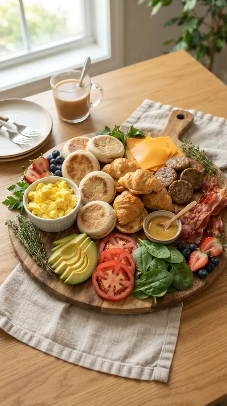Breakfast charcuterie board ideas Breakfast Sandwich Board