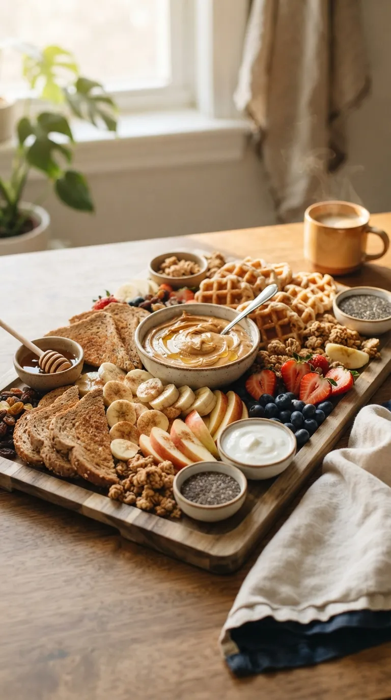 Breakfast charcuterie board ideas Peanut Butter Board