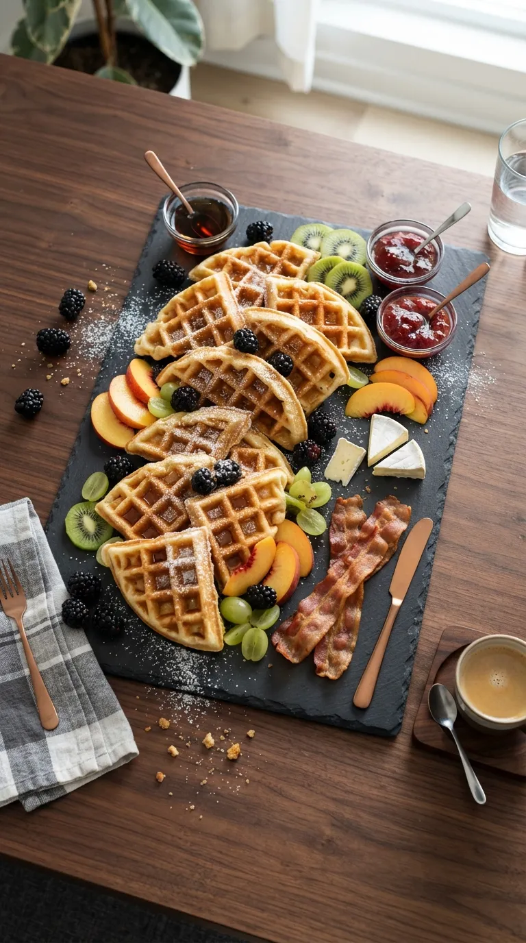Breakfast charcuterie board ideas Waffle Brunch Board