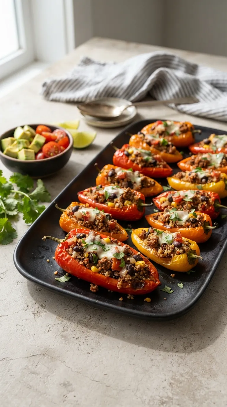 dairy free high protein snacks Beef Stuffed Peppers