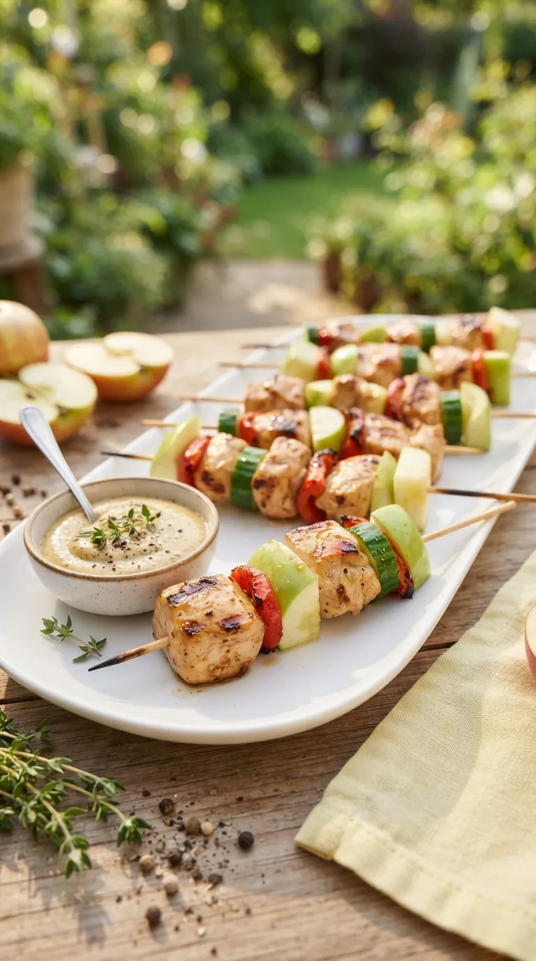 dairy free high protein snacks Chicken Apple Skewers
