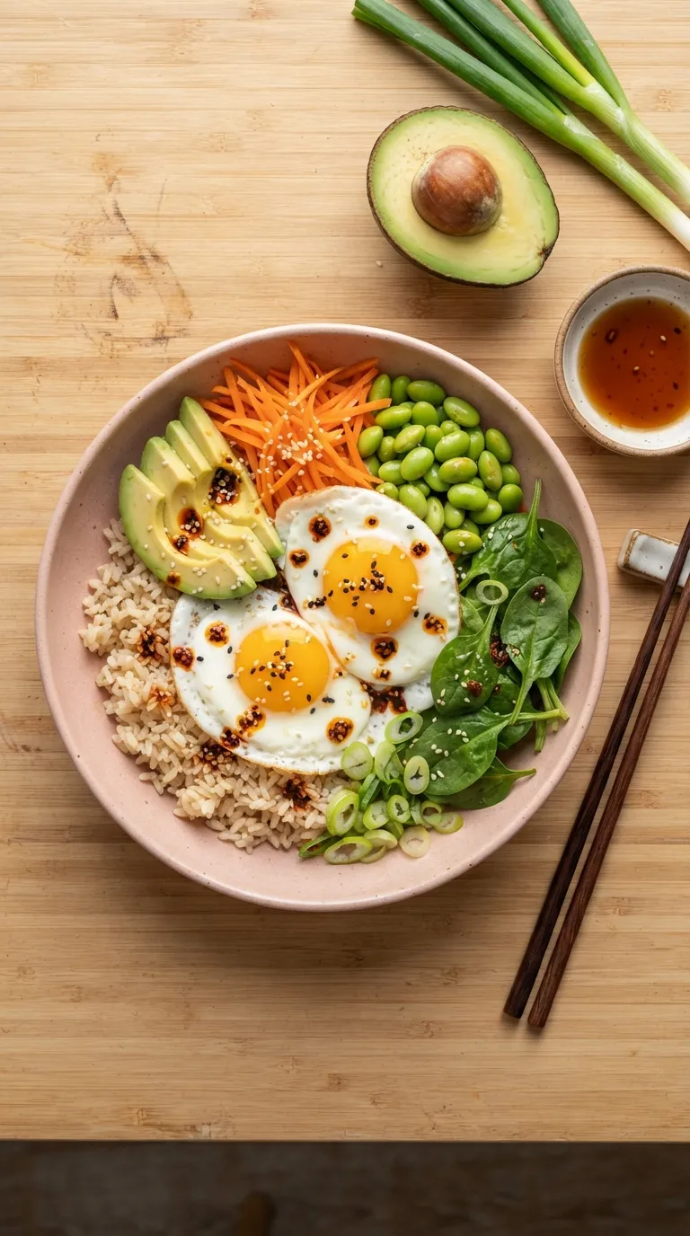 healthy meals for postpartum recovery Egg Avocado Rice