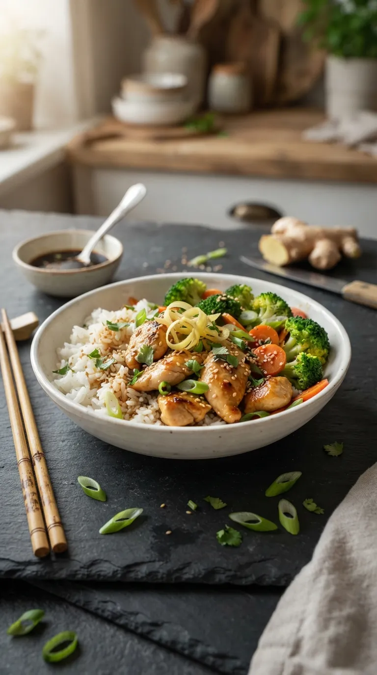 healthy meals for postpartum recovery Ginger Chicken Rice