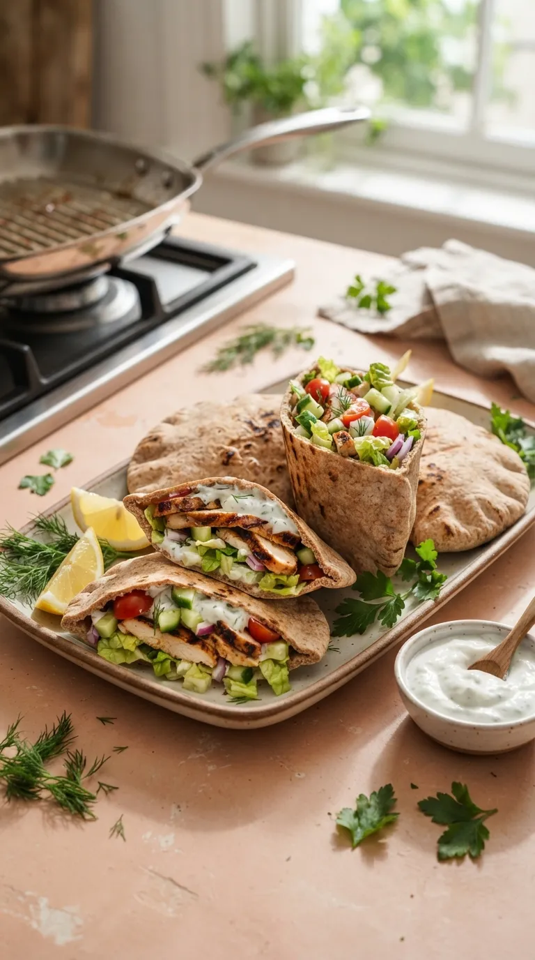 healthy meals for postpartum recovery Greek Chicken Pitas