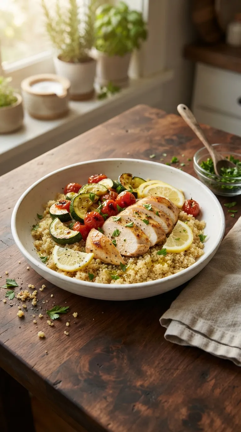 healthy meals for postpartum recovery Lemon Chicken Quinoa