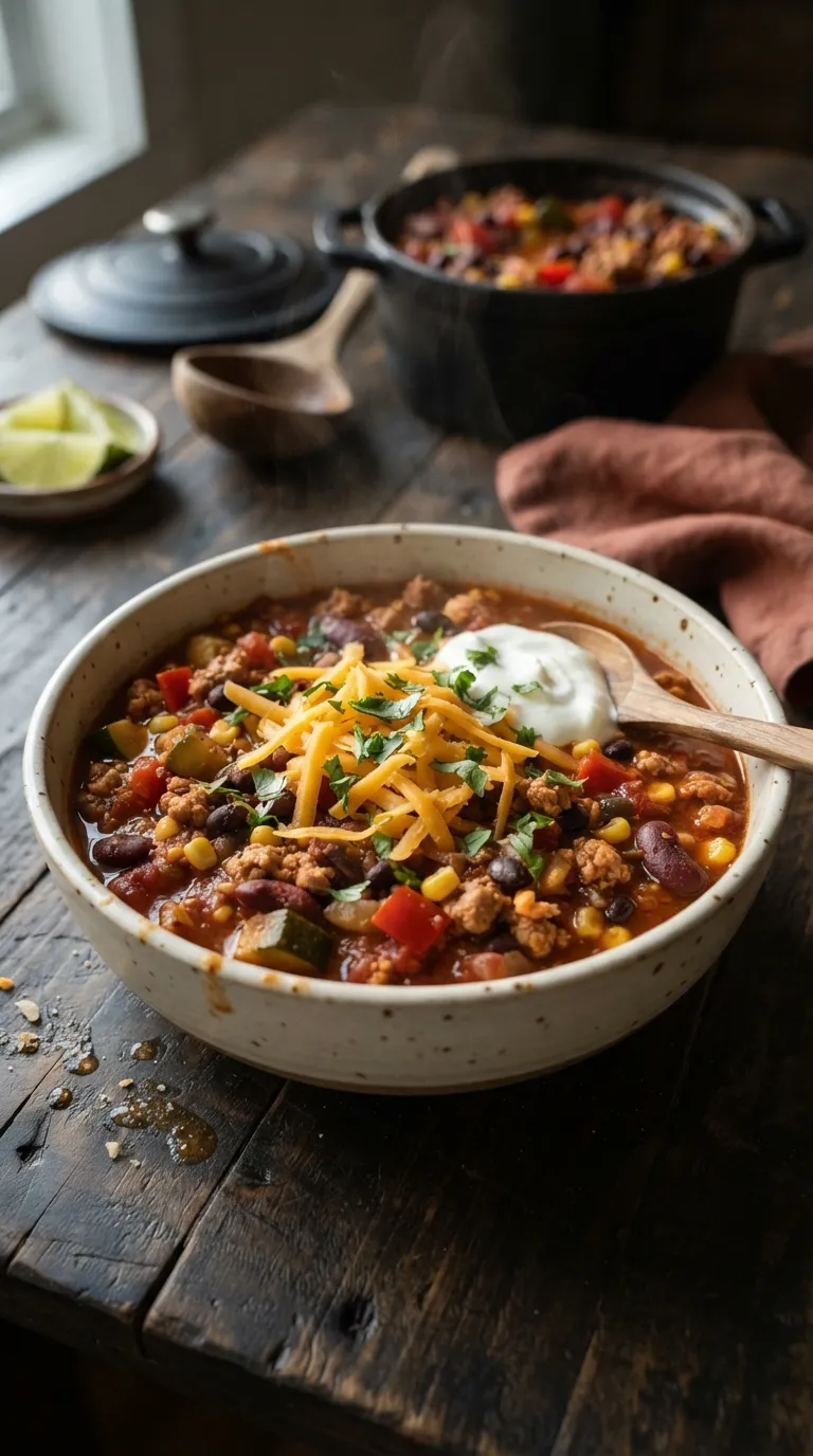 healthy meals for postpartum recovery Veggie Turkey Chili