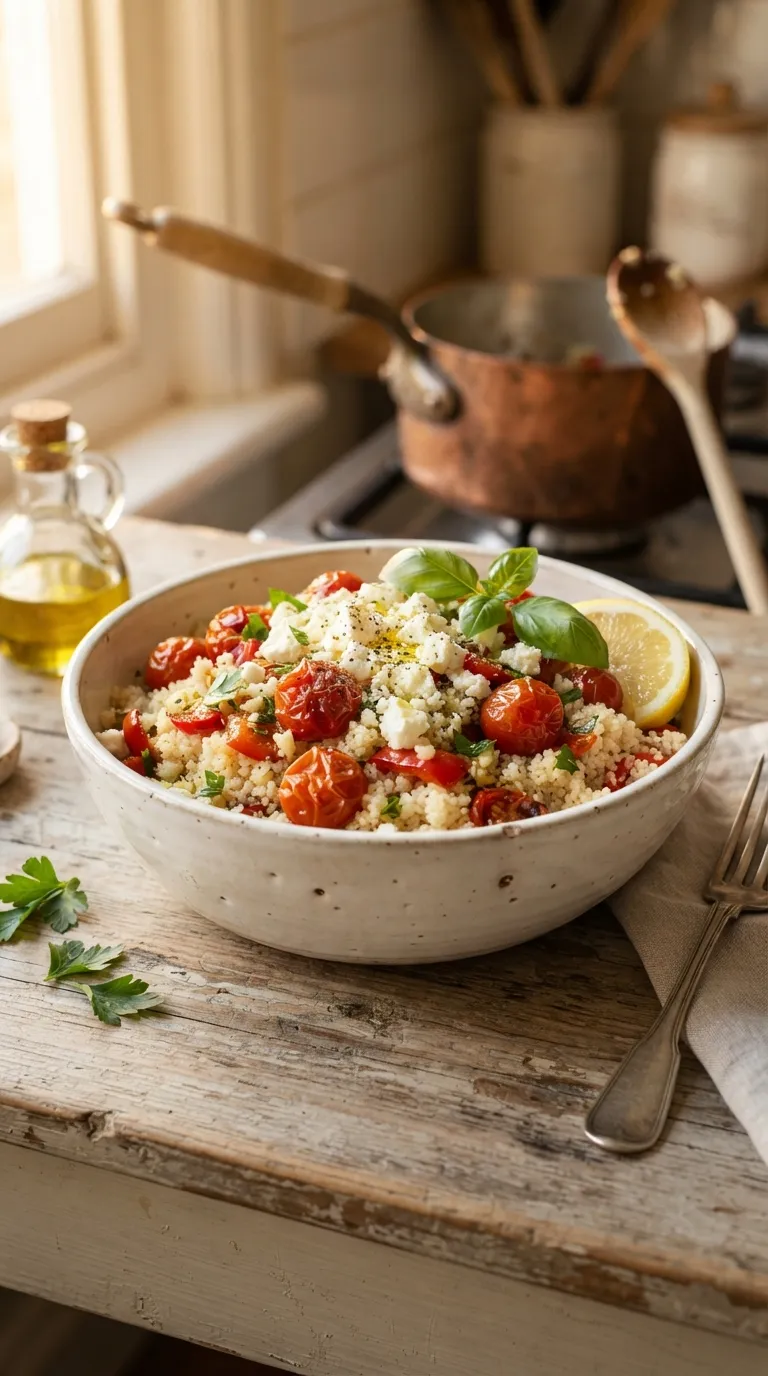 healthy Mediterranean meals for beginners Garlic Tomato Couscous