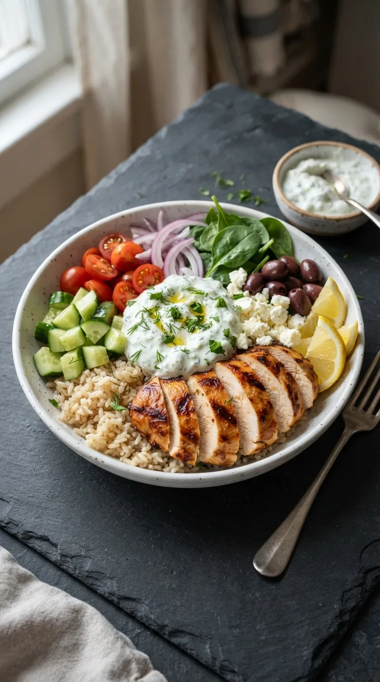healthy Mediterranean meals for beginners Greek Chicken Bowls