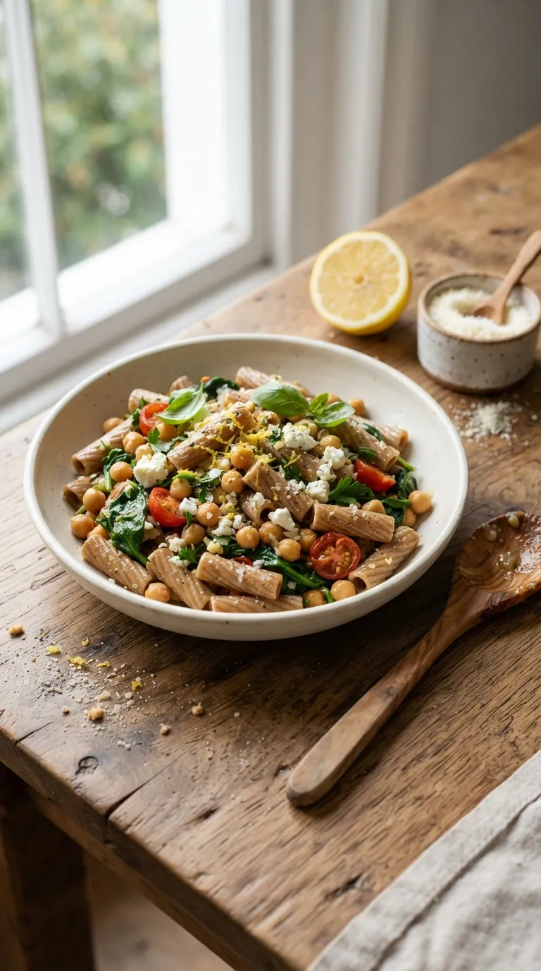 healthy Mediterranean meals for beginners Herbed Chickpea Pasta