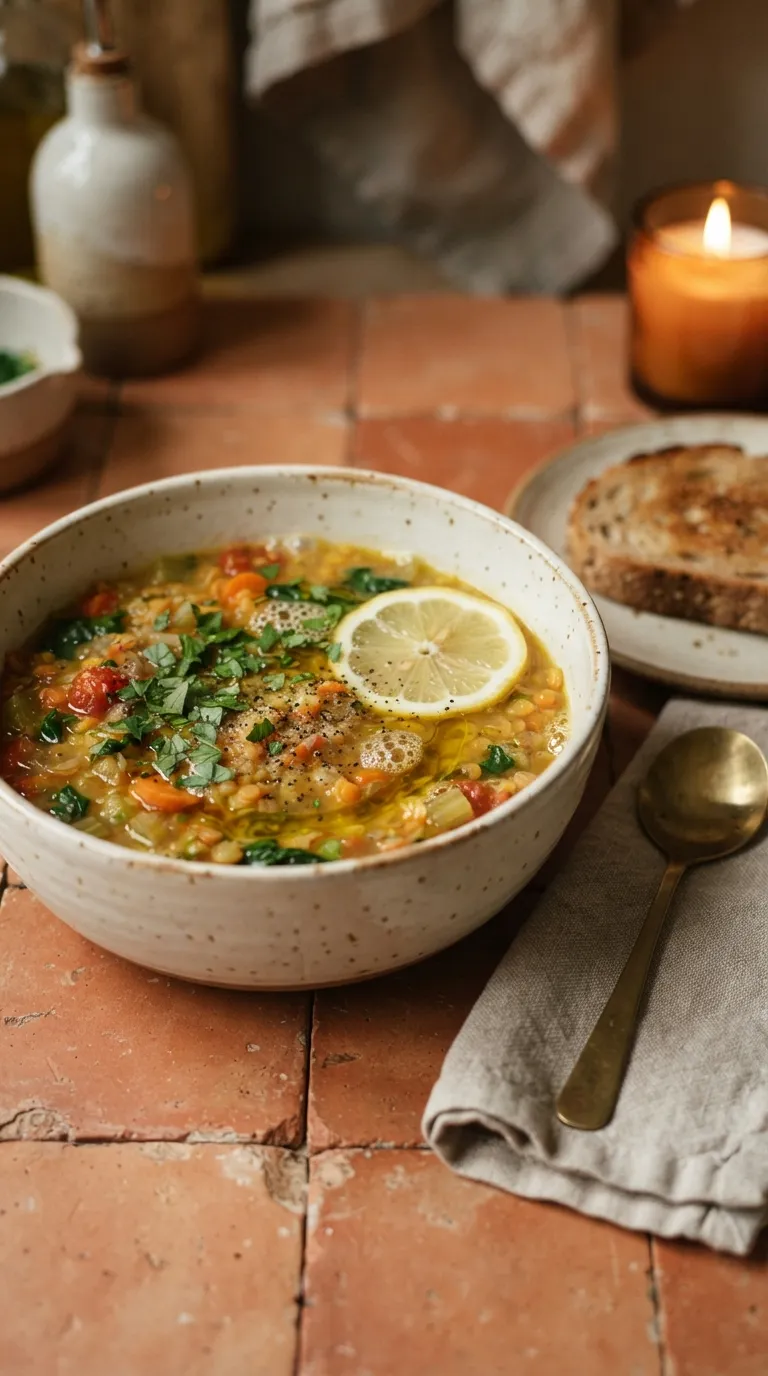 healthy Mediterranean meals for beginners Lemon Lentil Soup