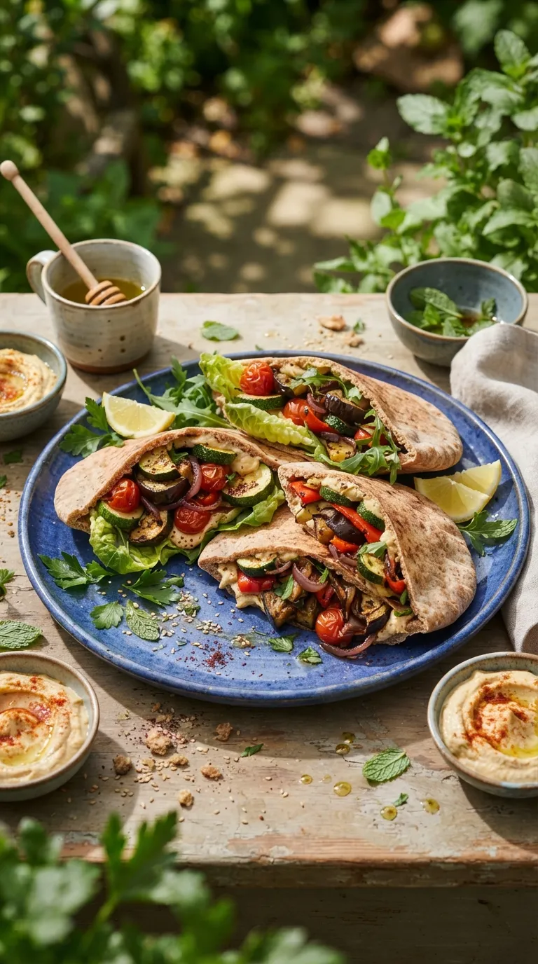 healthy Mediterranean meals for beginners Roasted Veggie Pita
