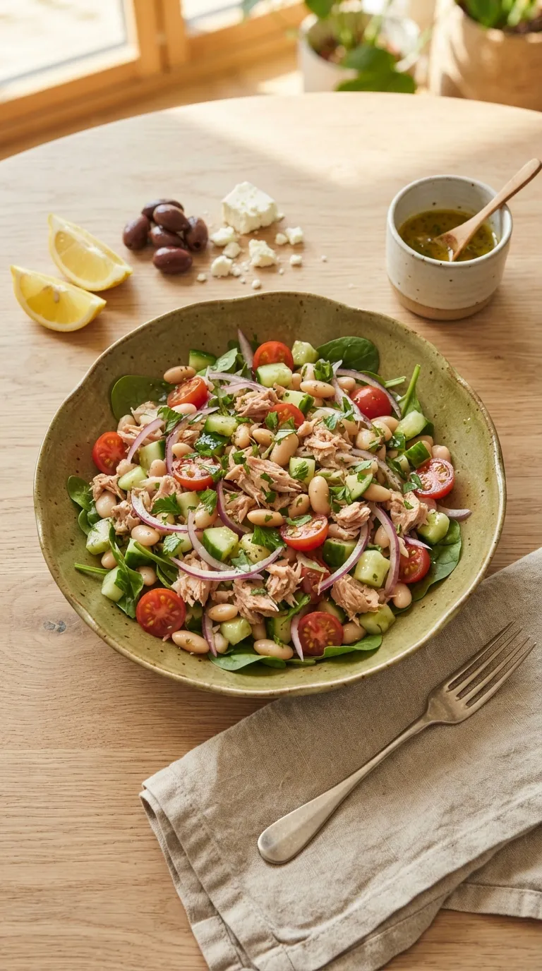 healthy Mediterranean meals for beginners Tuna White Bean Bowl
