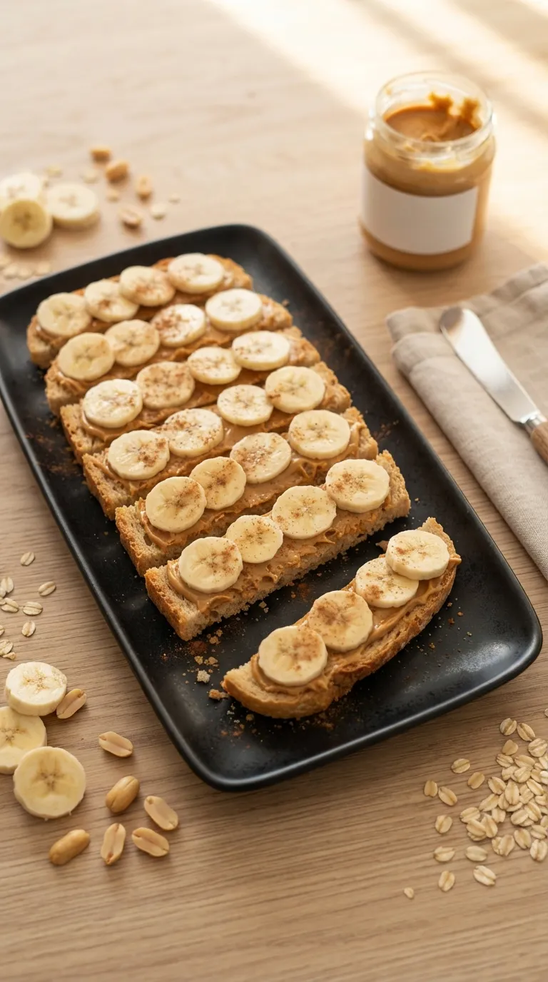 high protein snacks for school lunch Banana Peanut Butter Toast
