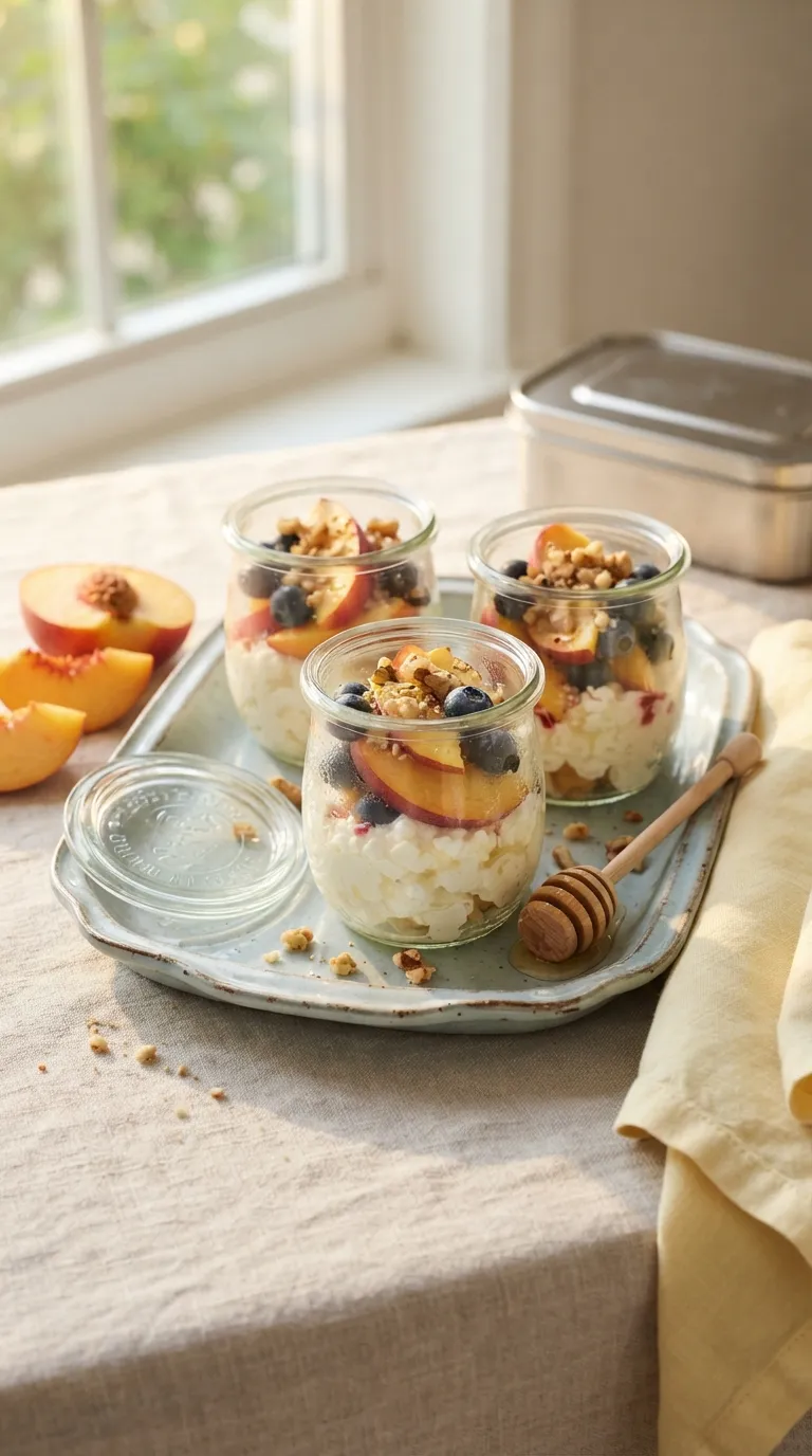 high protein snacks for school lunch Cottage Cheese Fruit Cups