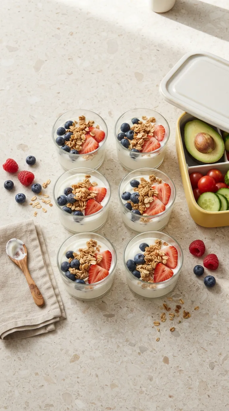 high protein snacks for school lunch Greek Yogurt Cups
