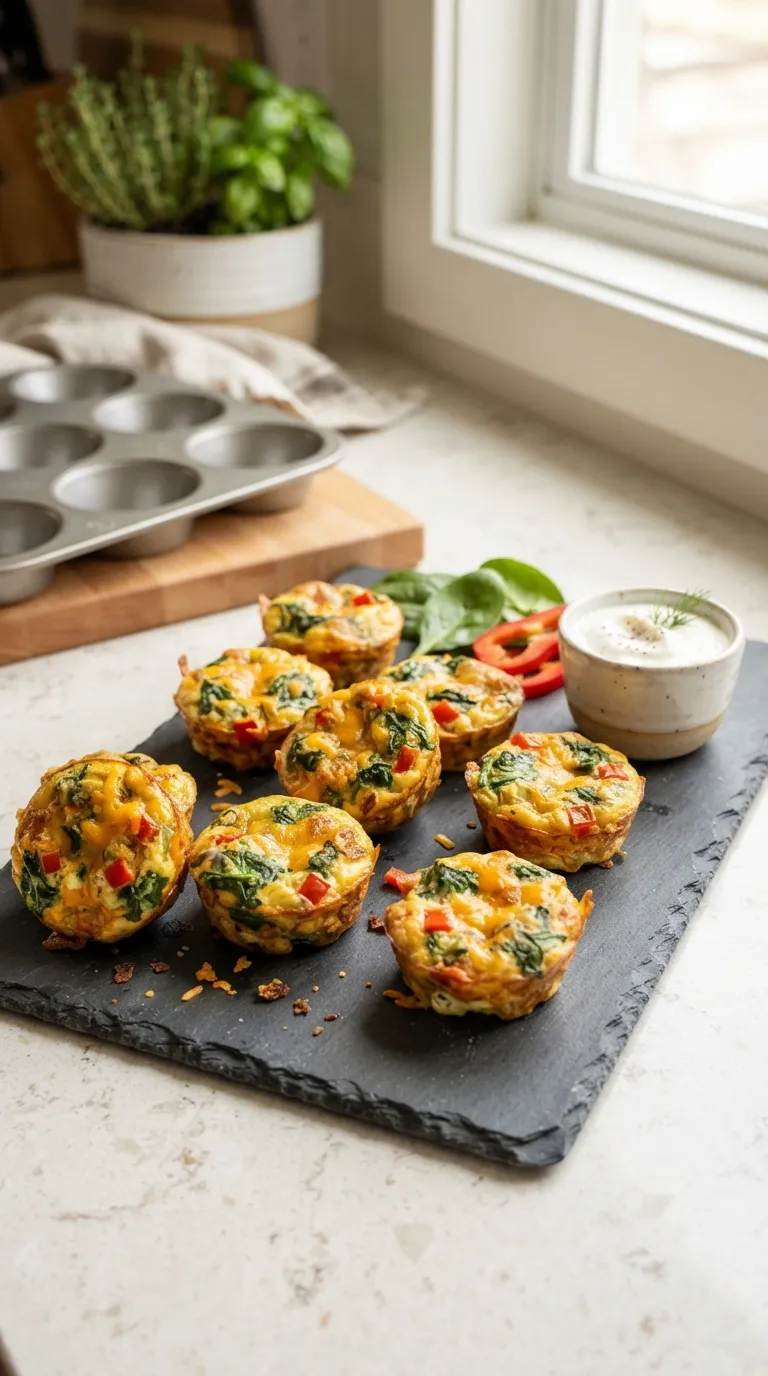 high protein snacks for school lunch Mini Egg Muffins