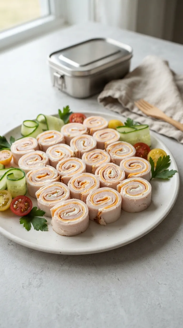 high protein snacks for school lunch Turkey Cheese Roll-Ups
