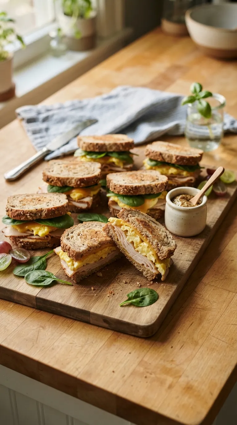 high protein snacks for school lunch Turkey Egg Sandwiches