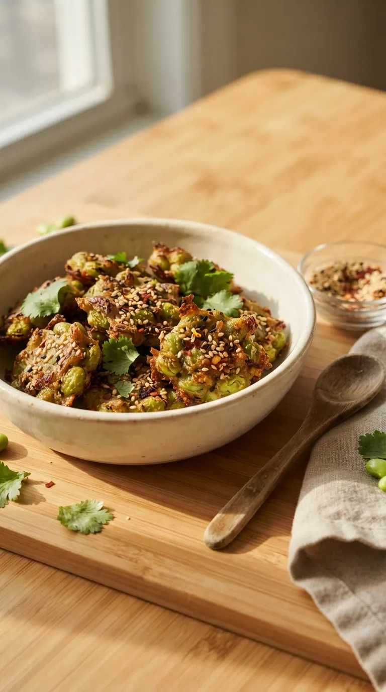 high protein snacks without protein powder Baked Edamame Bites