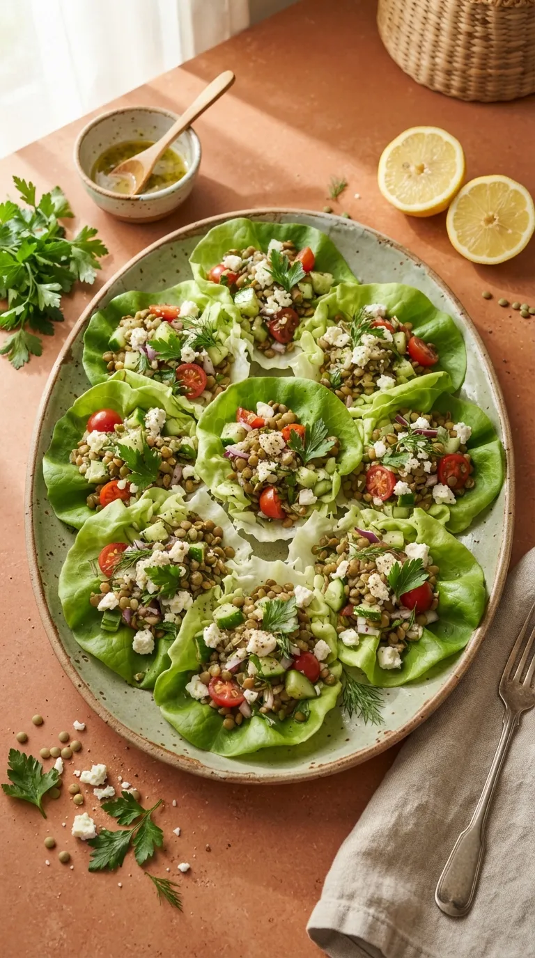 high protein snacks without protein powder Lentil Feta Salad Cups