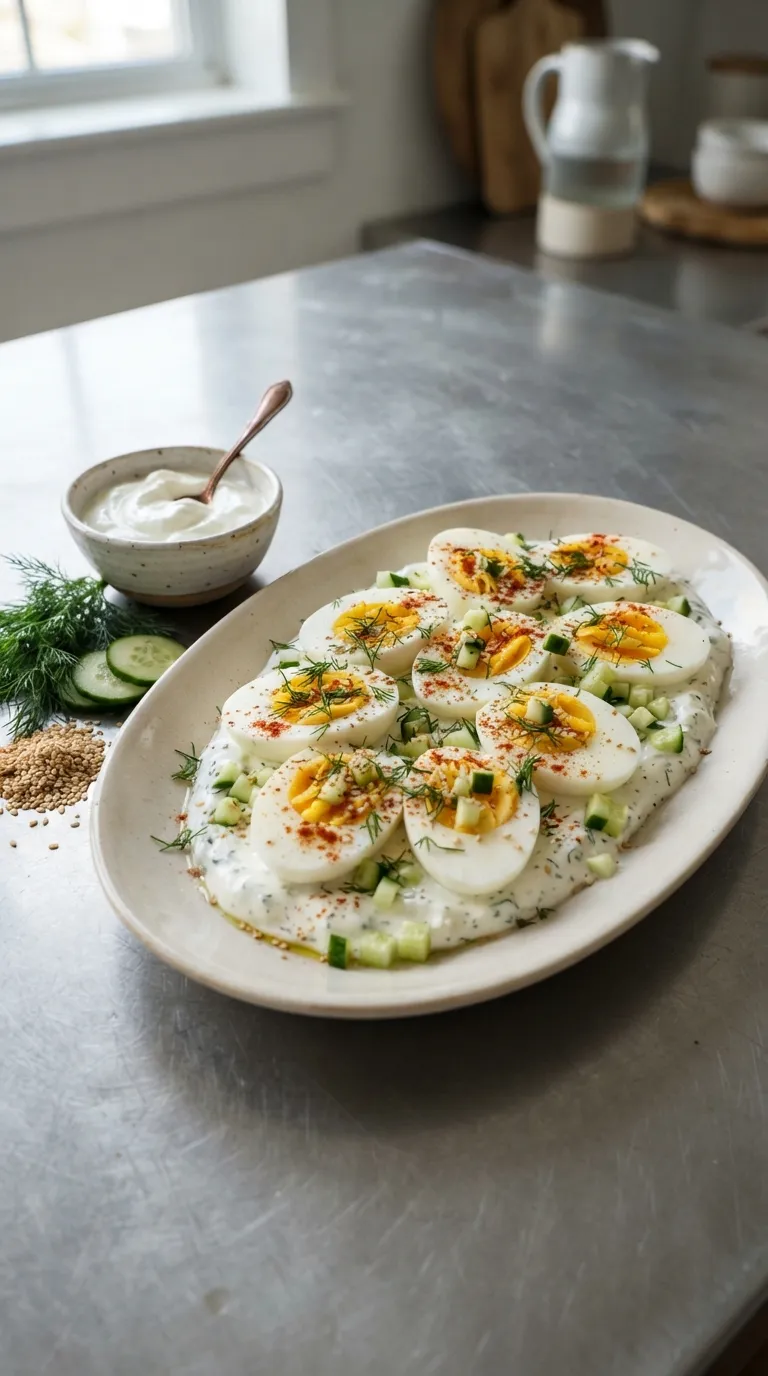 high protein snacks without protein powder Savory Greek Yogurt Eggs