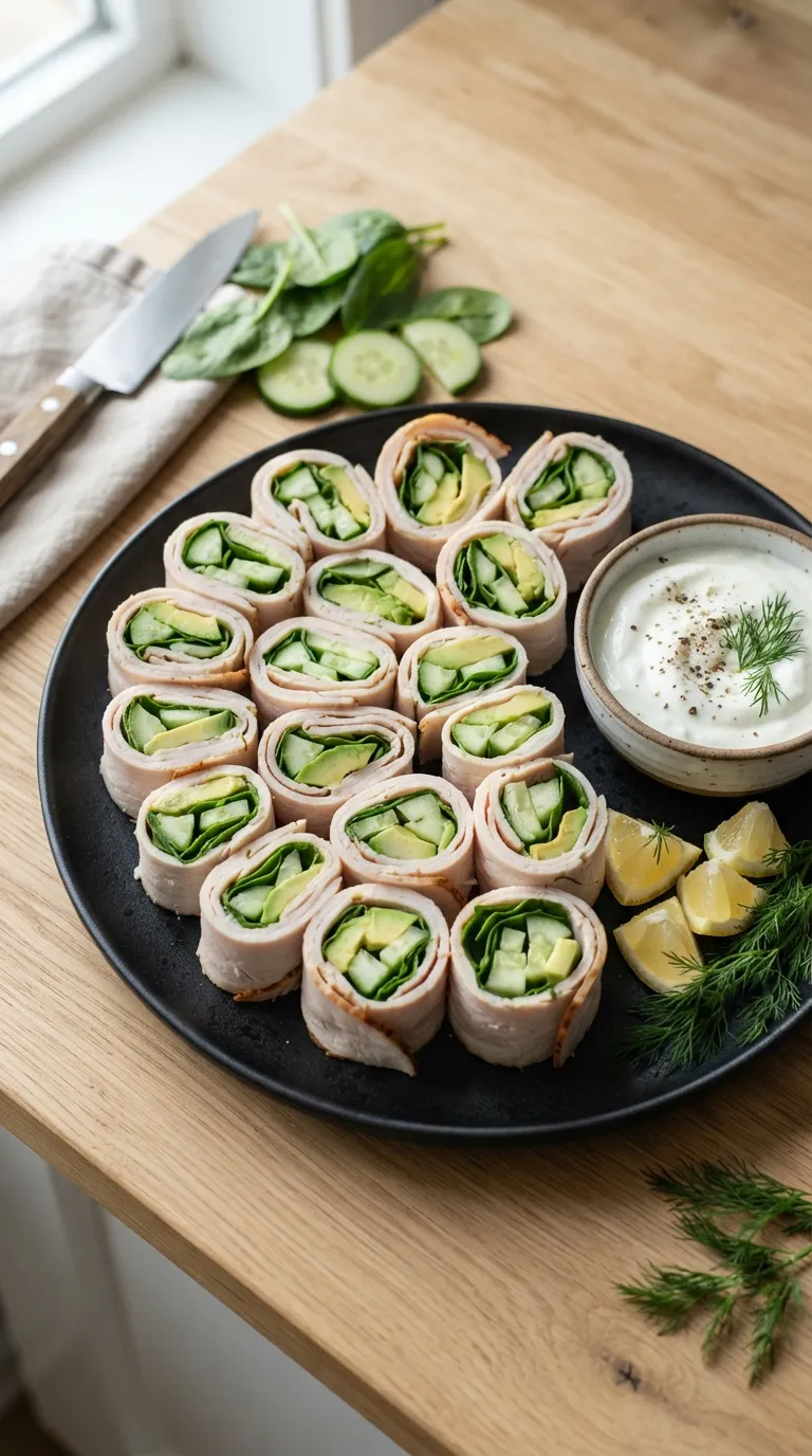 high protein snacks without protein powder Turkey Avocado Roll-Ups