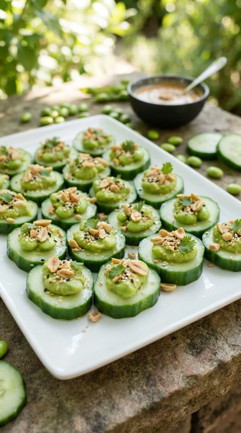 high protein vegan snacks Peanut Edamame Cups