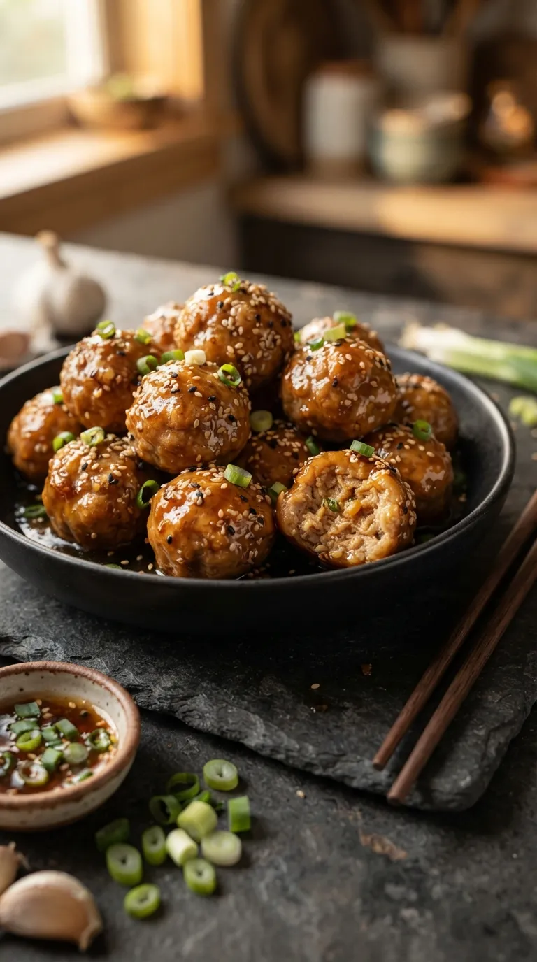 hot bites for beginners Honey Garlic Meatballs