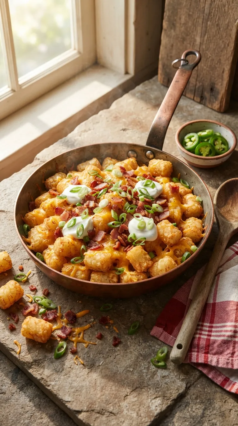 hot bites for beginners Loaded Tater Tots