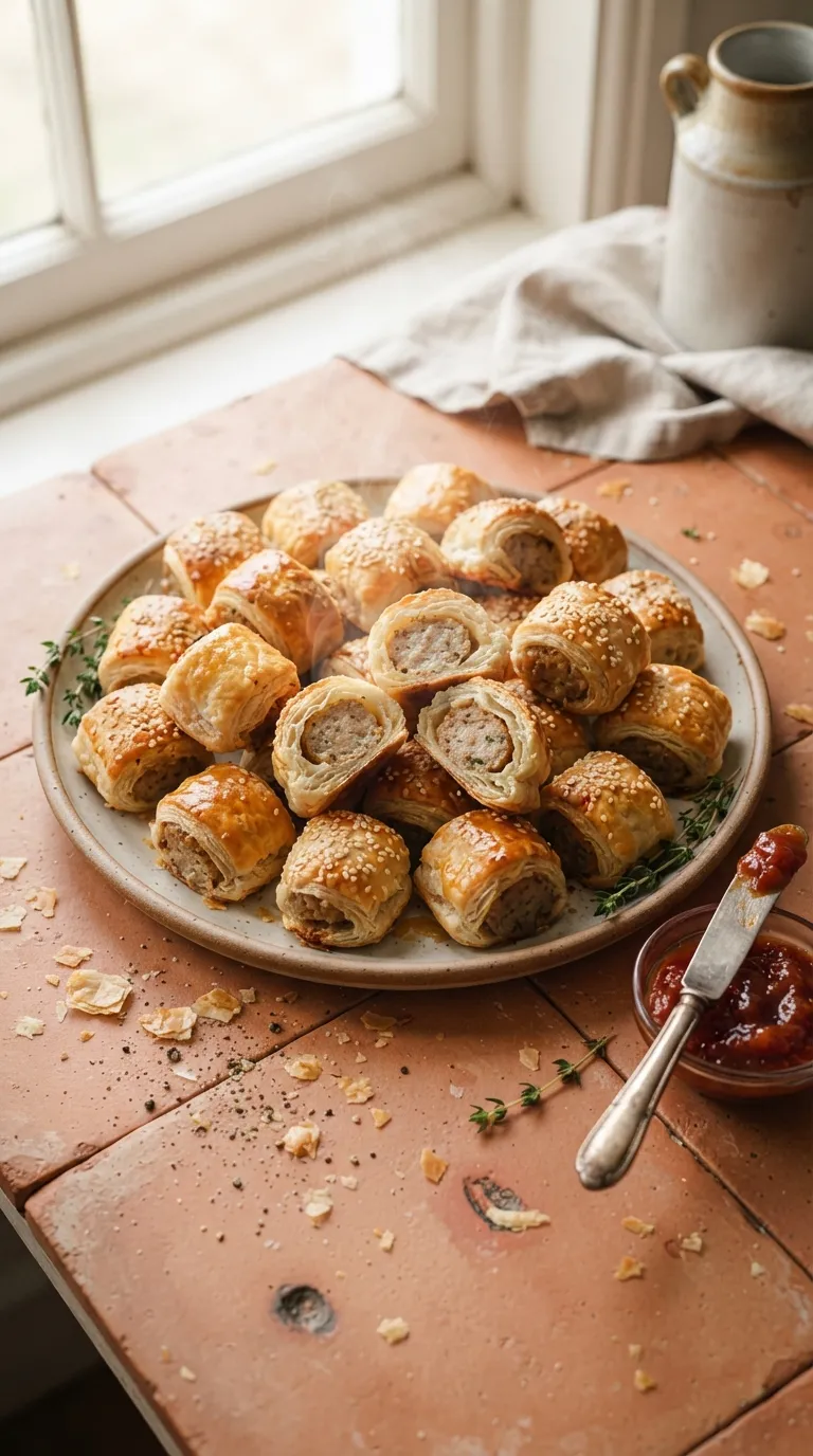 hot bites for beginners Mini Sausage Rolls