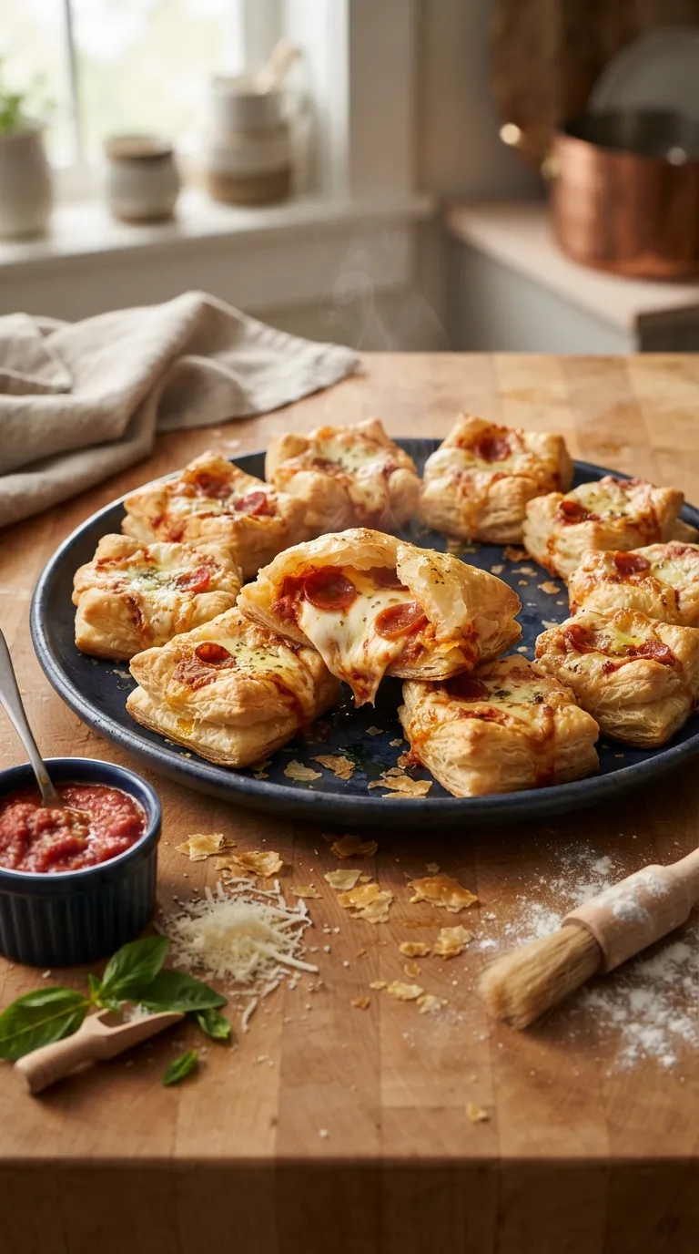 hot bites for beginners Pizza Puff Pastries