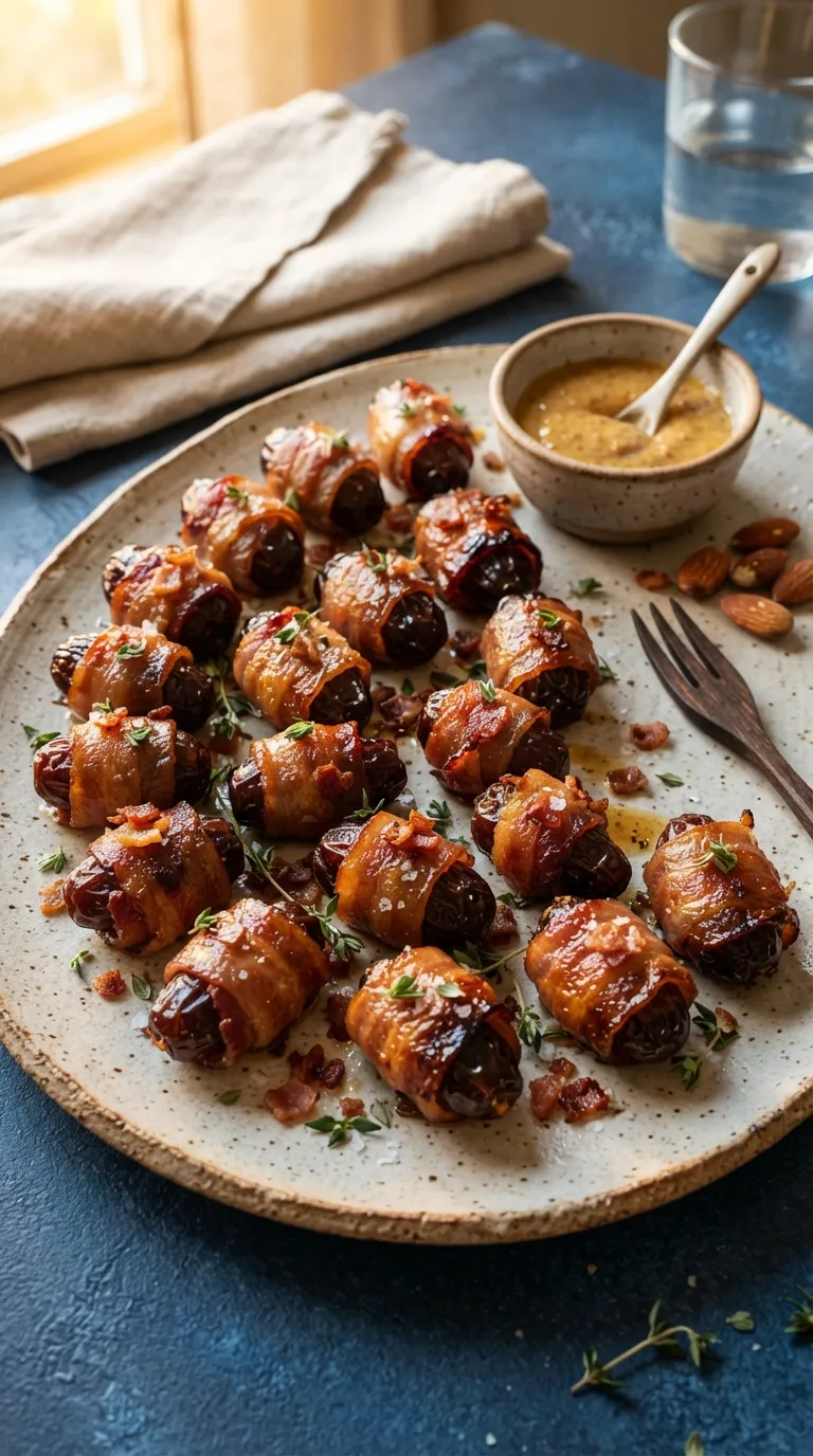 Hot bites for movie night snacks Bacon Wrapped Dates
