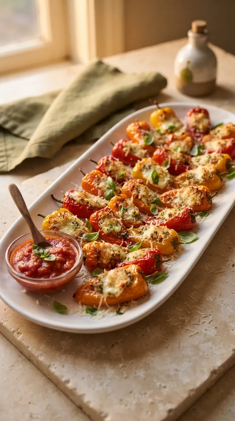 Hot bites for movie night snacks Cheesy Stuffed Peppers