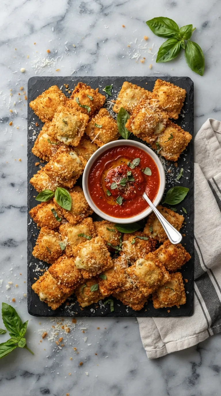 Hot bites for movie night snacks Crispy Ravioli Bites