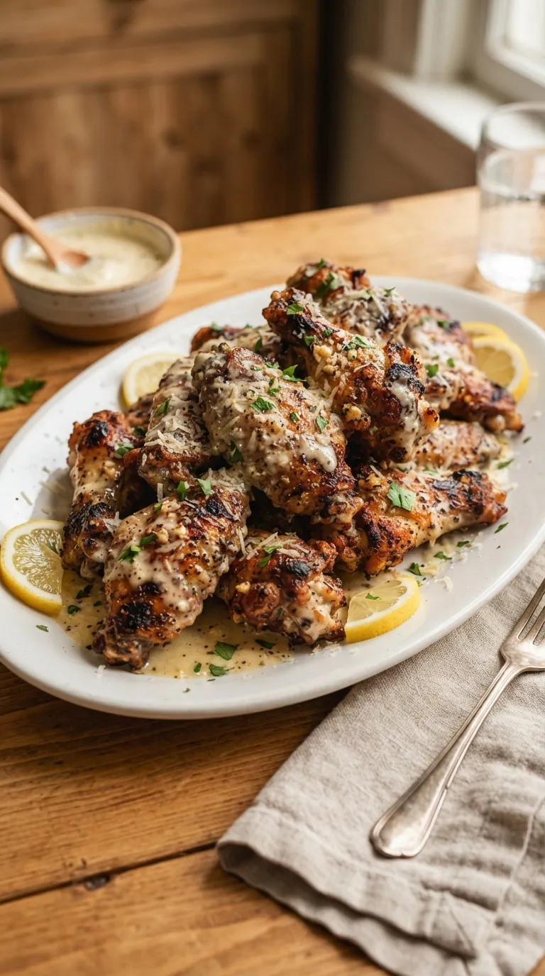 Hot bites for movie night snacks Garlic Parmesan Wings