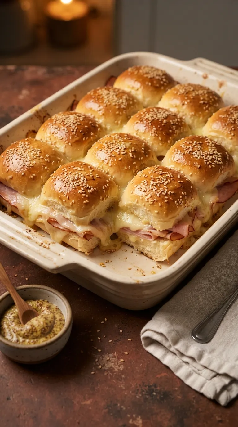 Hot bites for movie night snacks Ham Cheese Sliders