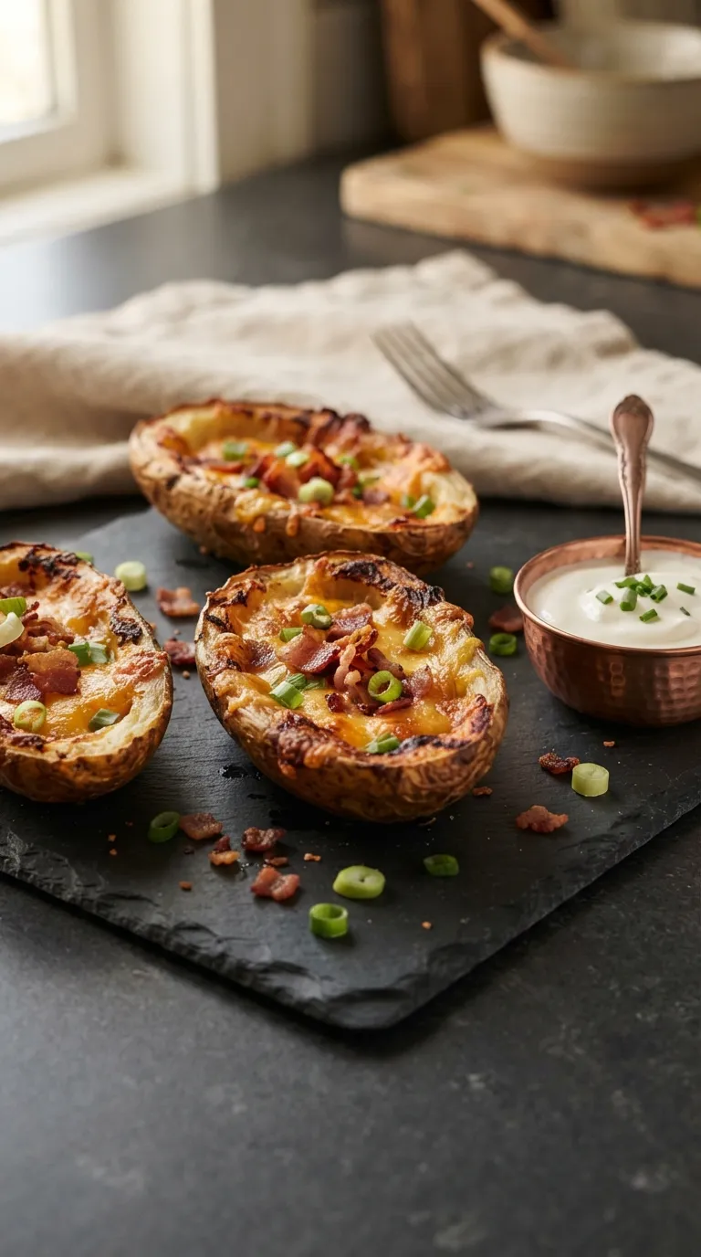 Hot bites for movie night snacks Loaded Potato Skins