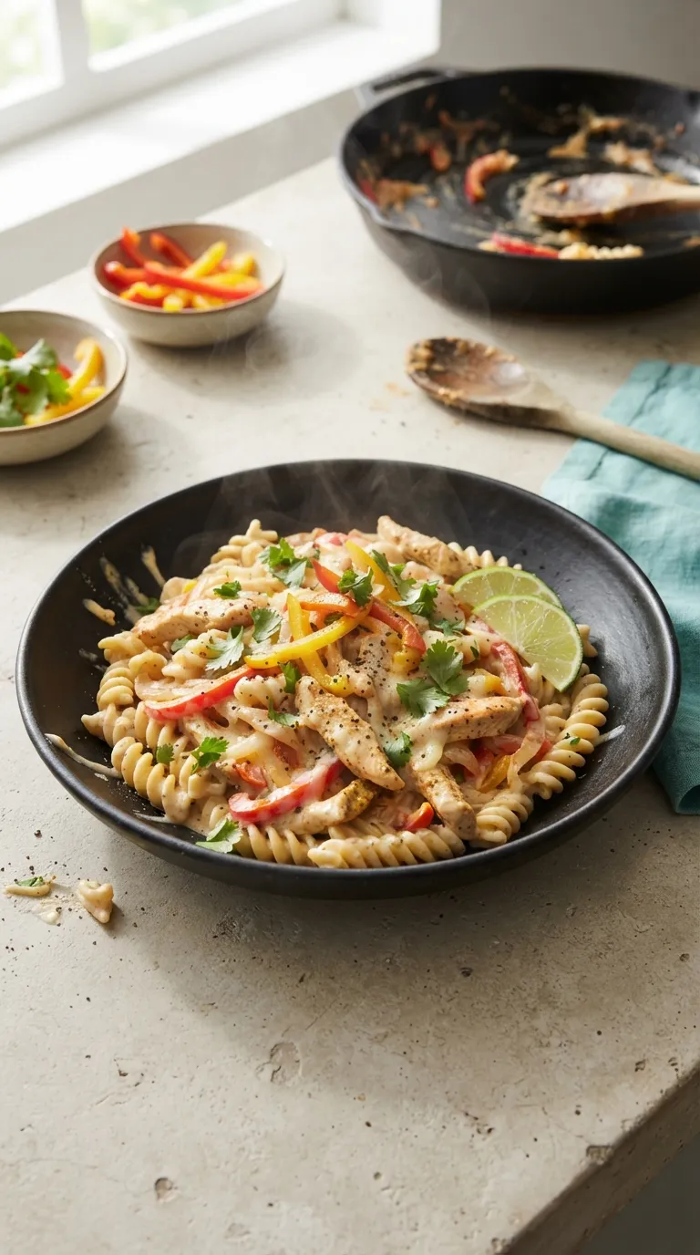 Instant pot dinner recipes dump and go Chicken Fajita Pasta