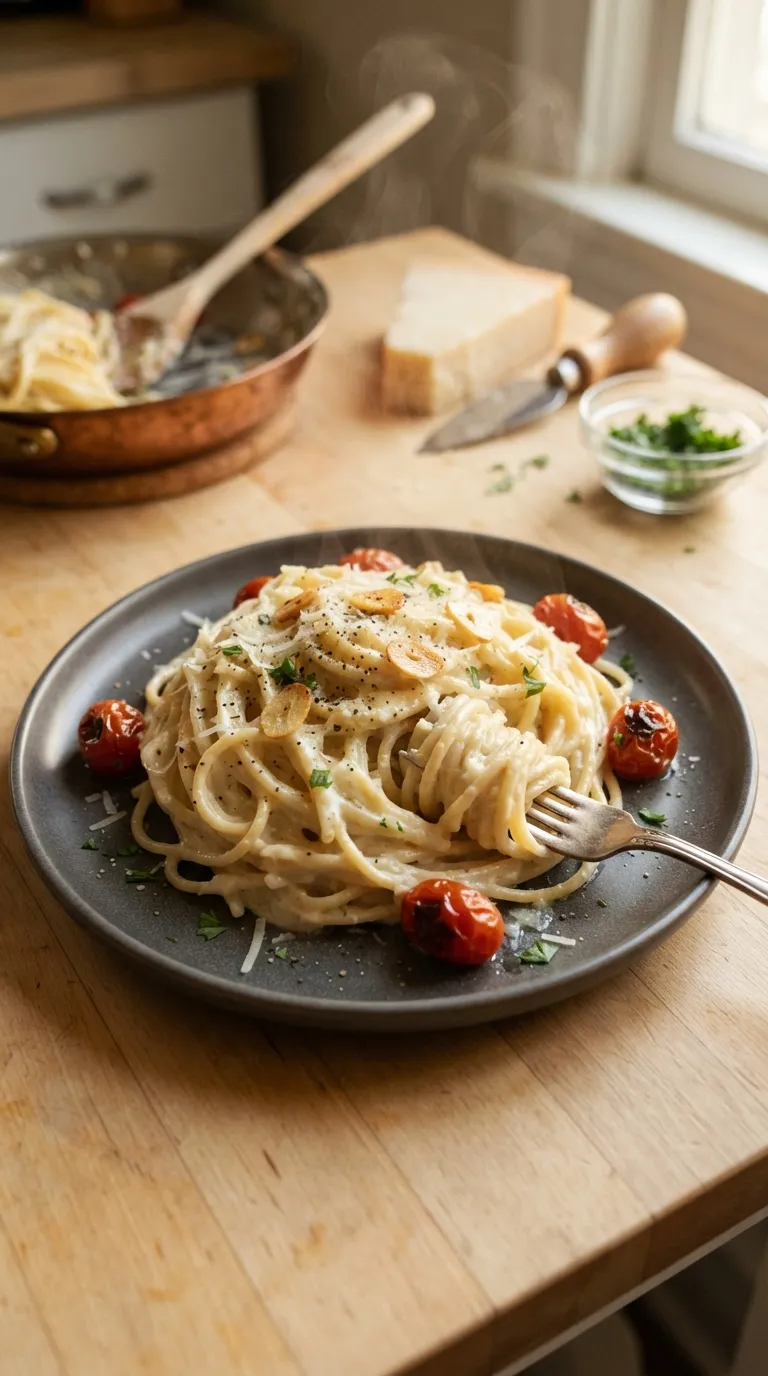 Instant pot dinner recipes dump and go Creamy Garlic Pasta