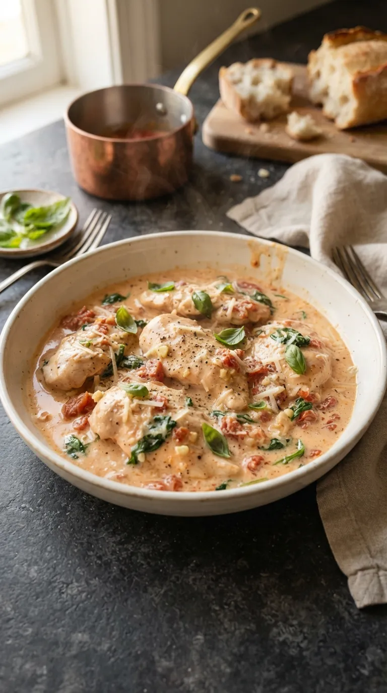 Instant pot dinner recipes dump and go Creamy Tomato Chicken